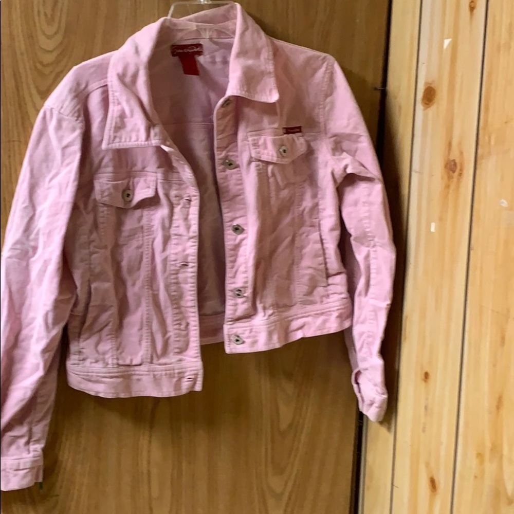 Pink denim jacket